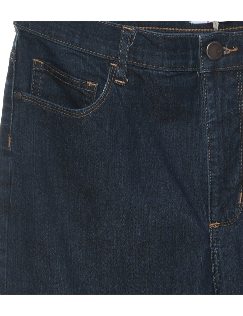 Boot Cut Lee Cropped Dark Wash Jeans - W32 L27
