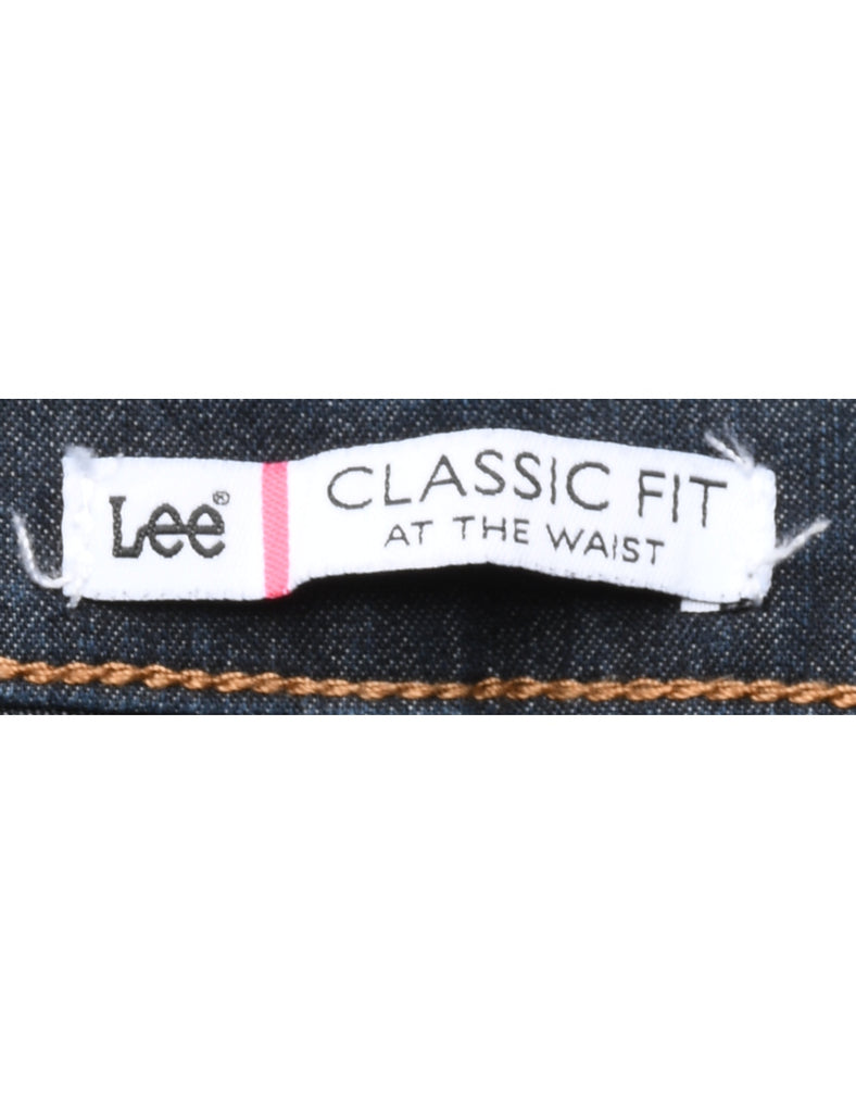 Boot Cut Lee Cropped Dark Wash Jeans - W32 L27