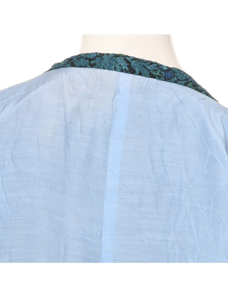 Brocade Pattern Cropped Kimono - L