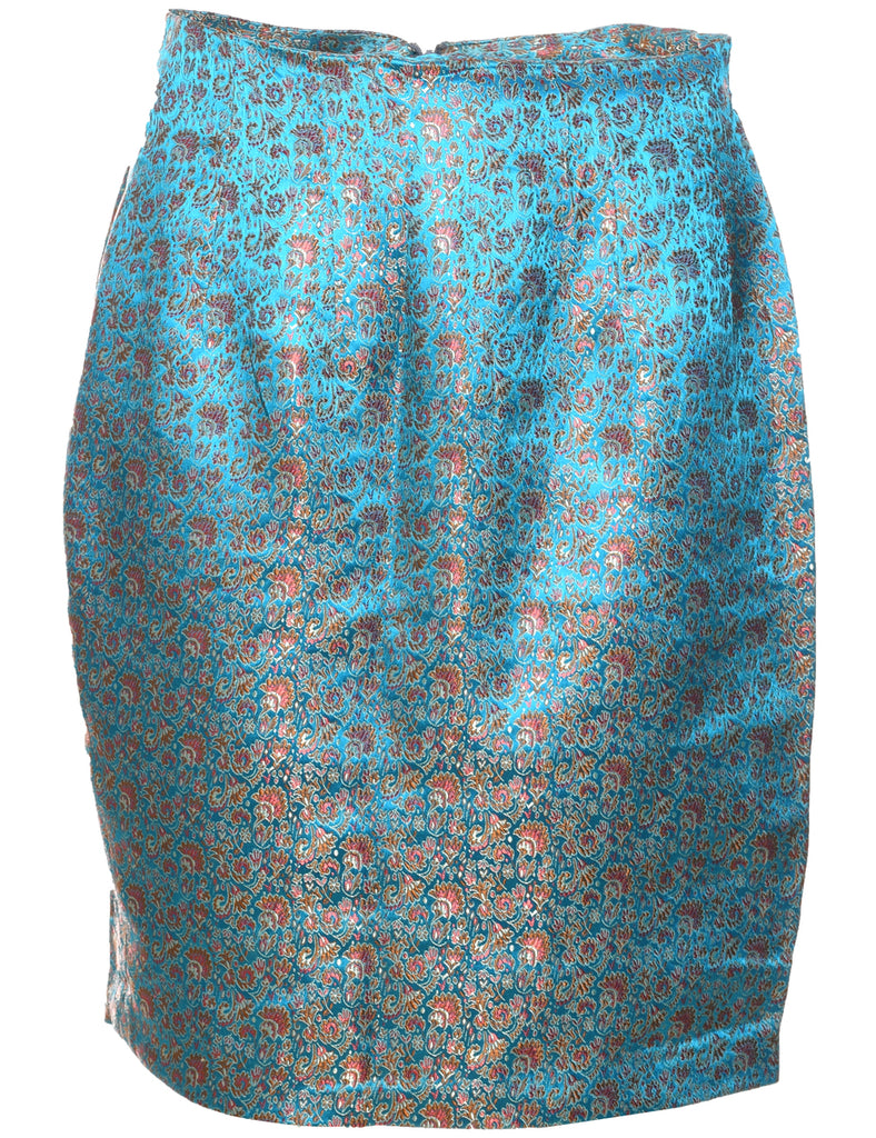 Brocade Pencil Skirt - M