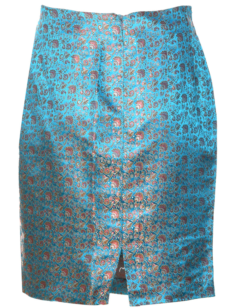 Brocade Pencil Skirt - M