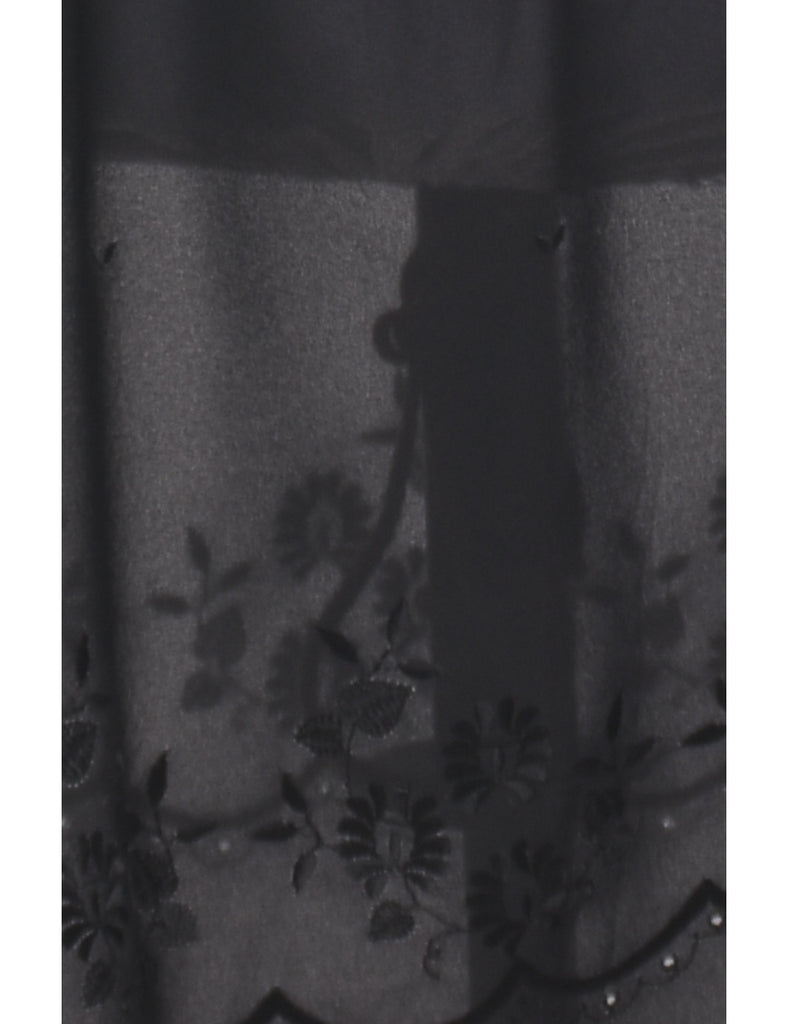Broderie Anglaise Black Dress - M