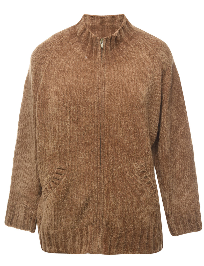 Brown Cardigan - M