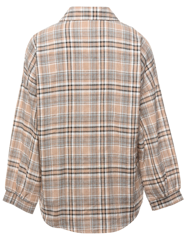 Brown Checked Shirt - XL