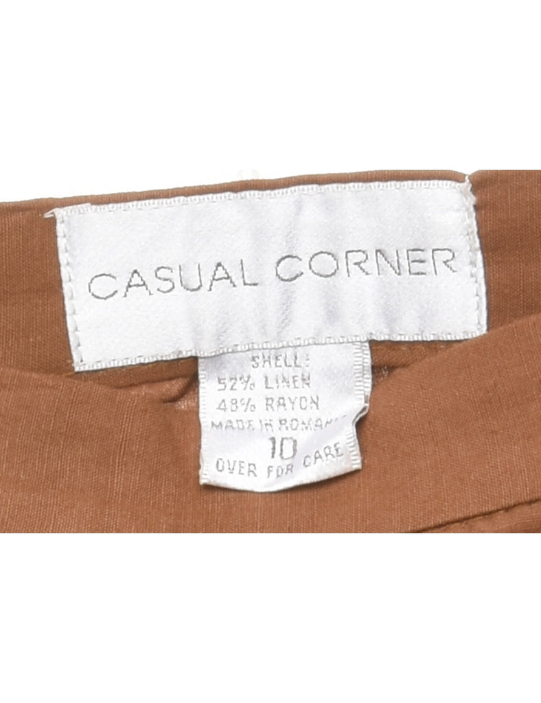 Brown Classic Tapered Trousers - W28 L28