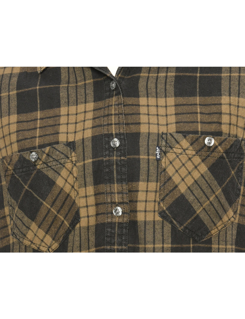 Brown Flannel Levi's Shirt - L