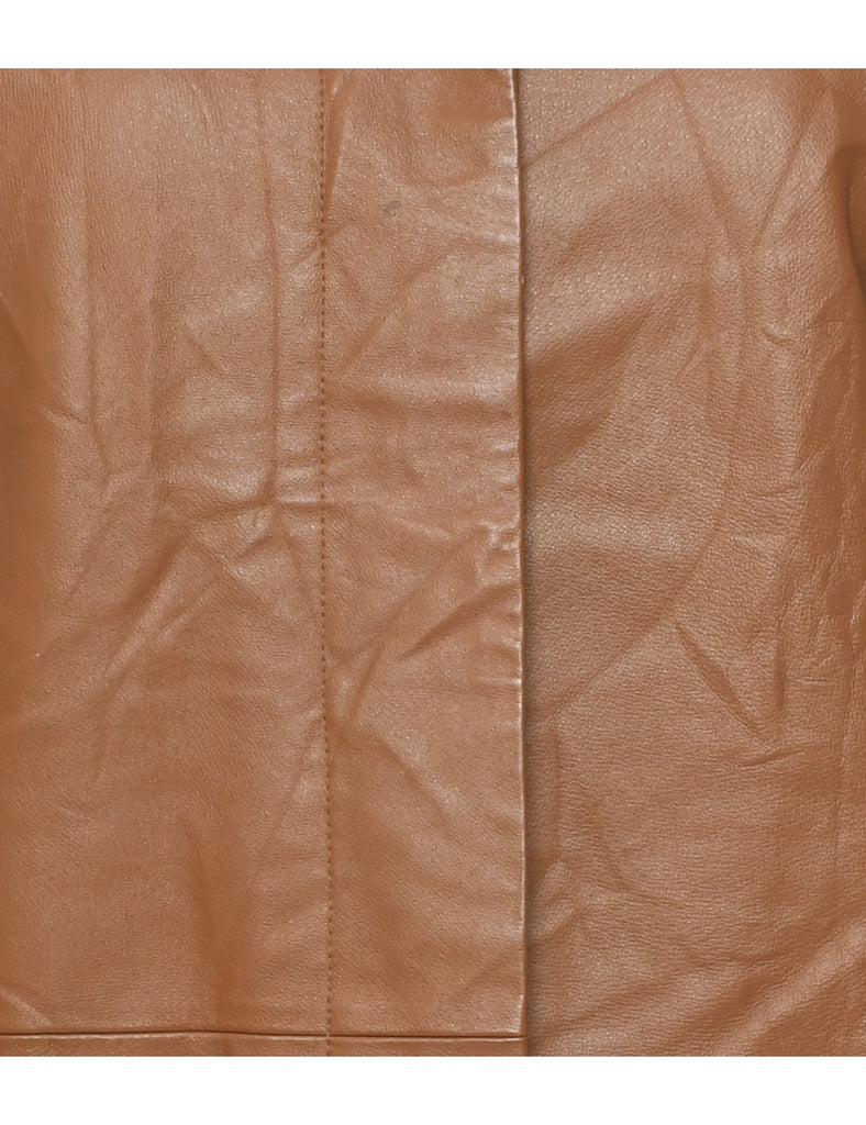 Brown Leather Jacket - M