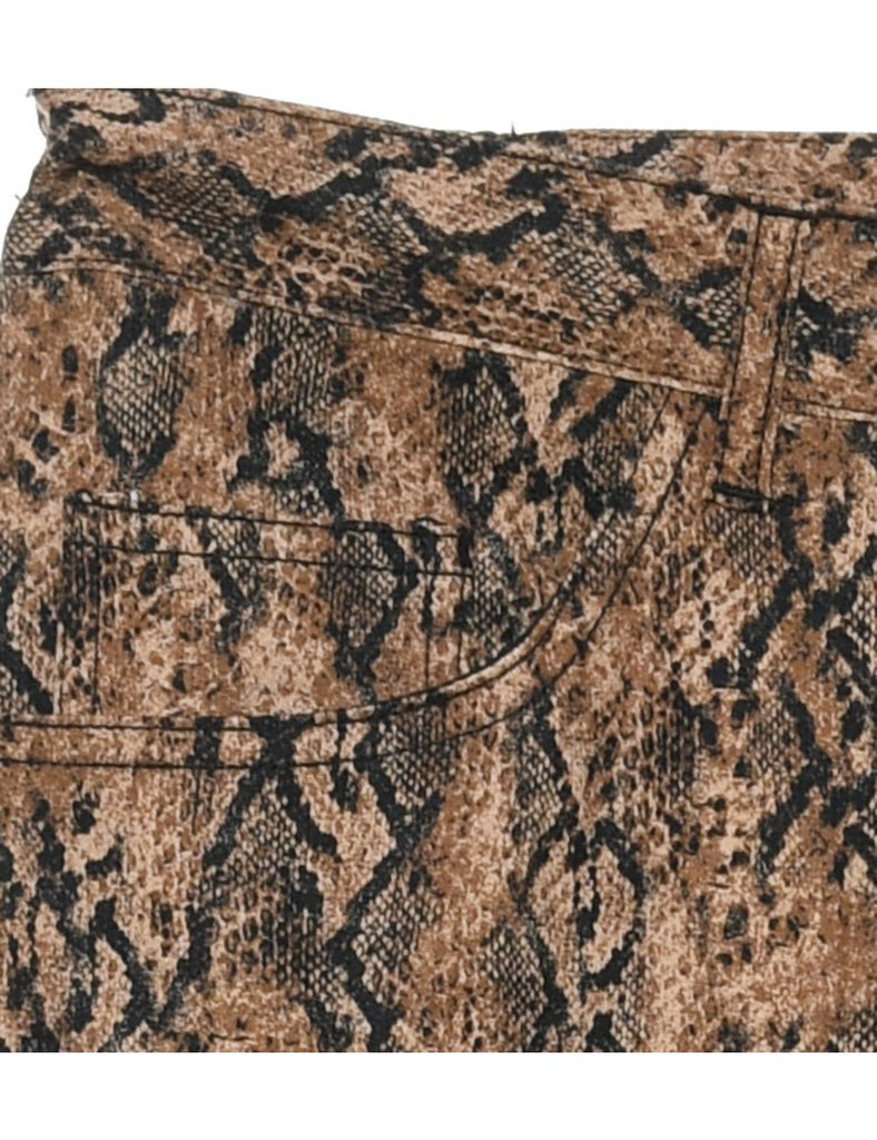 Brown Snakeskin Trousers - W32 L30