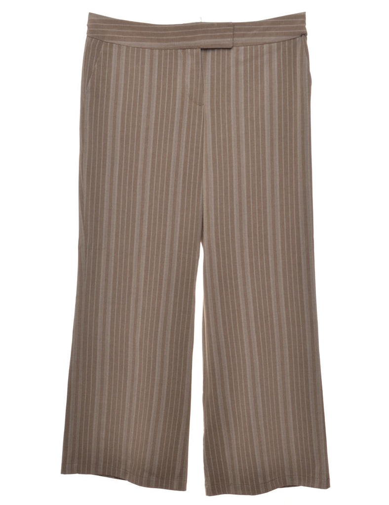 Brown Striped Y2K Trousers - W34 L31