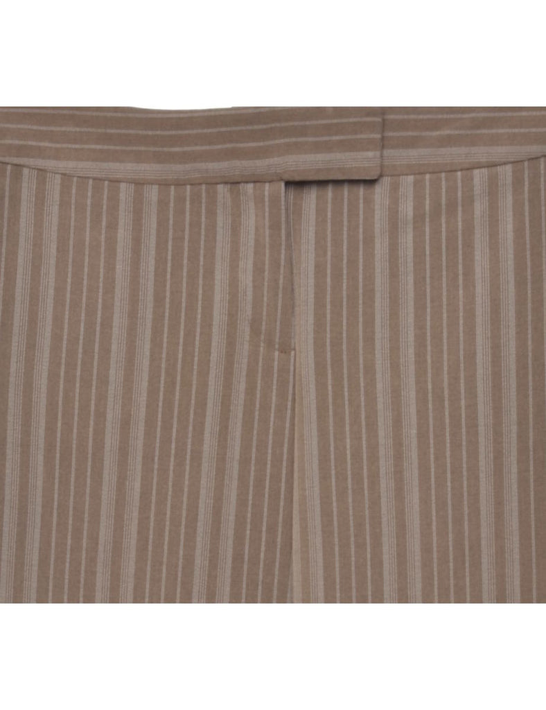 Brown Striped Y2K Trousers - W34 L31