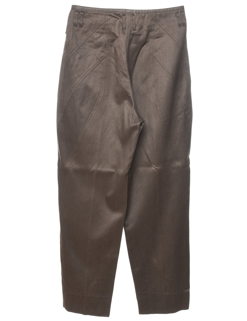 Brown Tapered Trousers - W32 L32