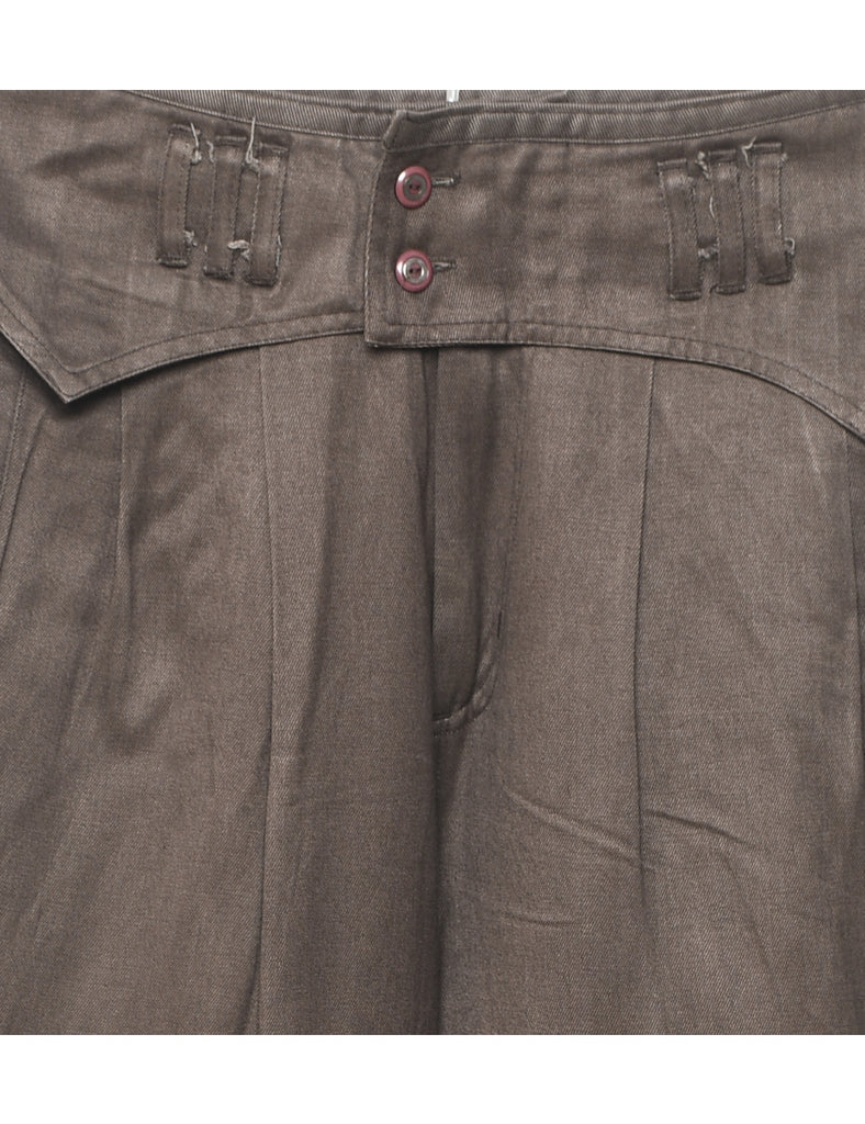 Brown Tapered Trousers - W32 L32