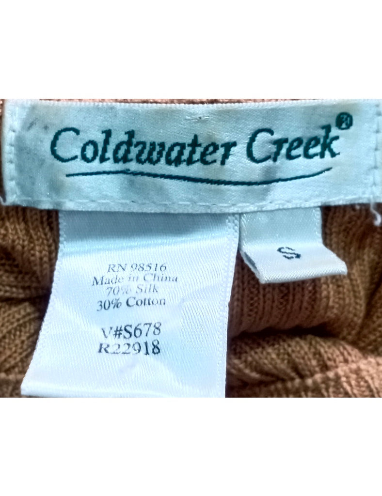 Brown Turtleneck Jumper - S