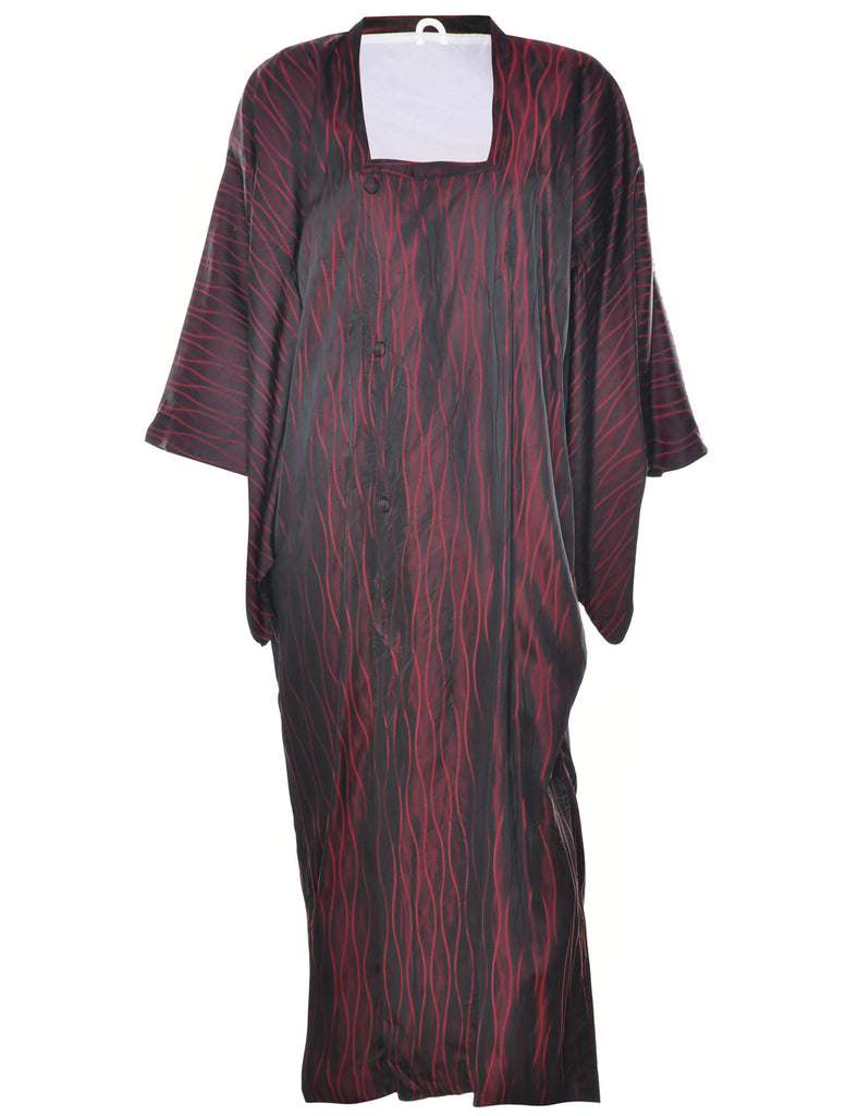 Burgundy Full Length Kimono - XL