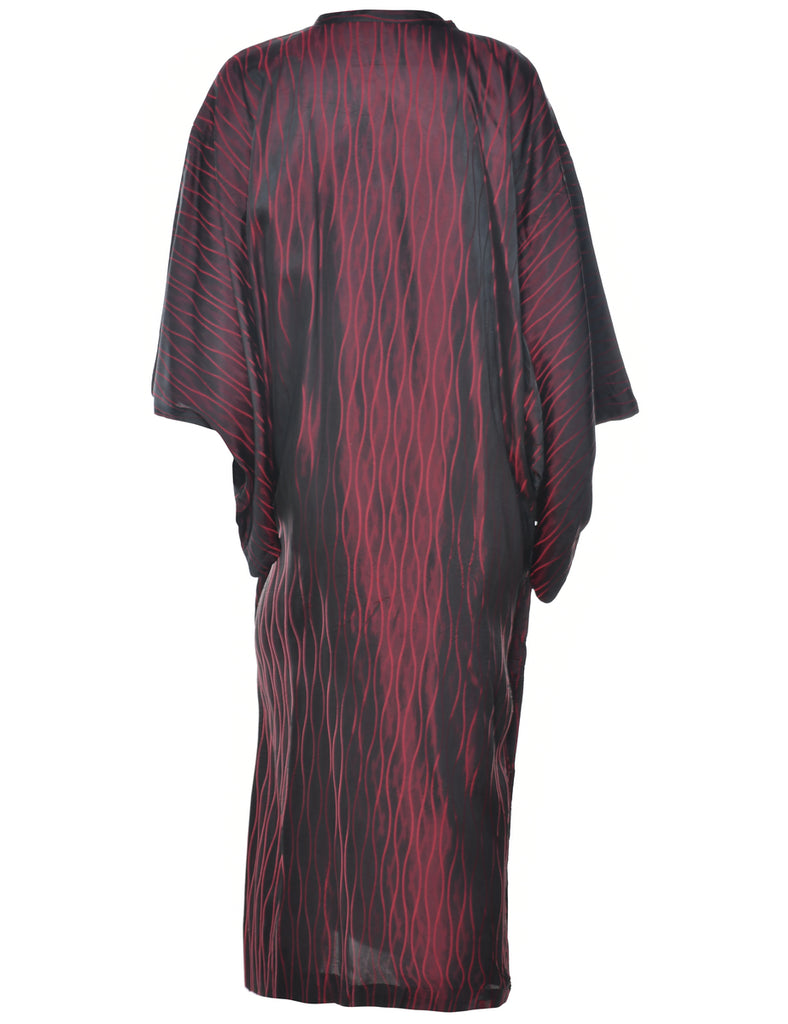 Burgundy Full Length Kimono - XL