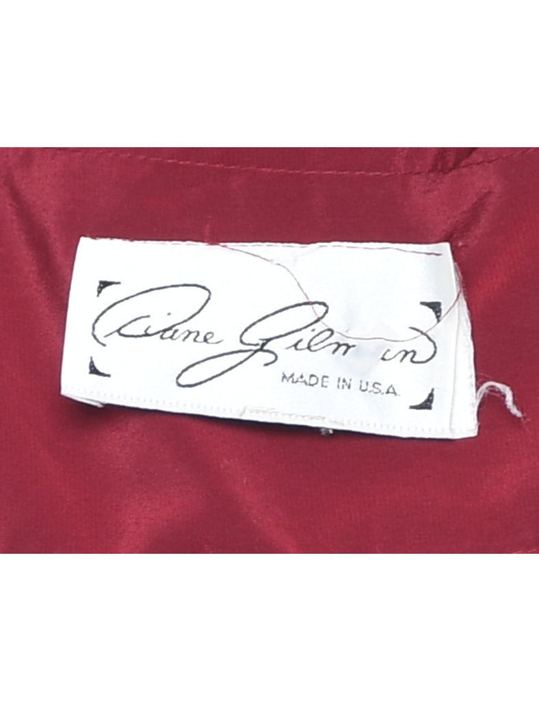 Burgundy Long Sleeved Blouse - L