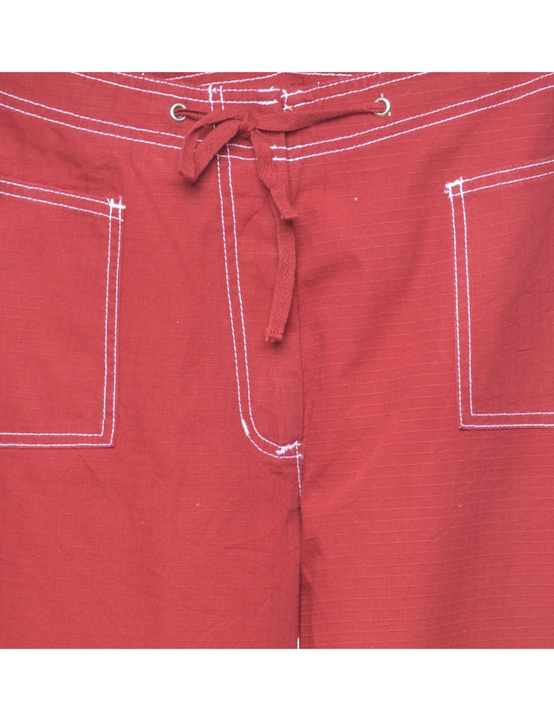 Burgundy Trousers - W34 L32