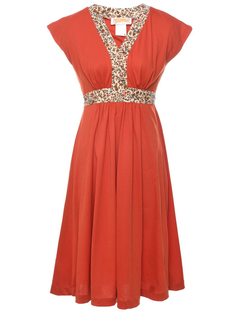 Burnt Orange Dress - S