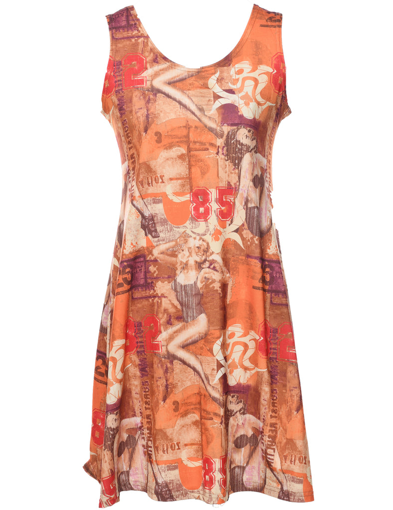 Burnt Orange Dress - S