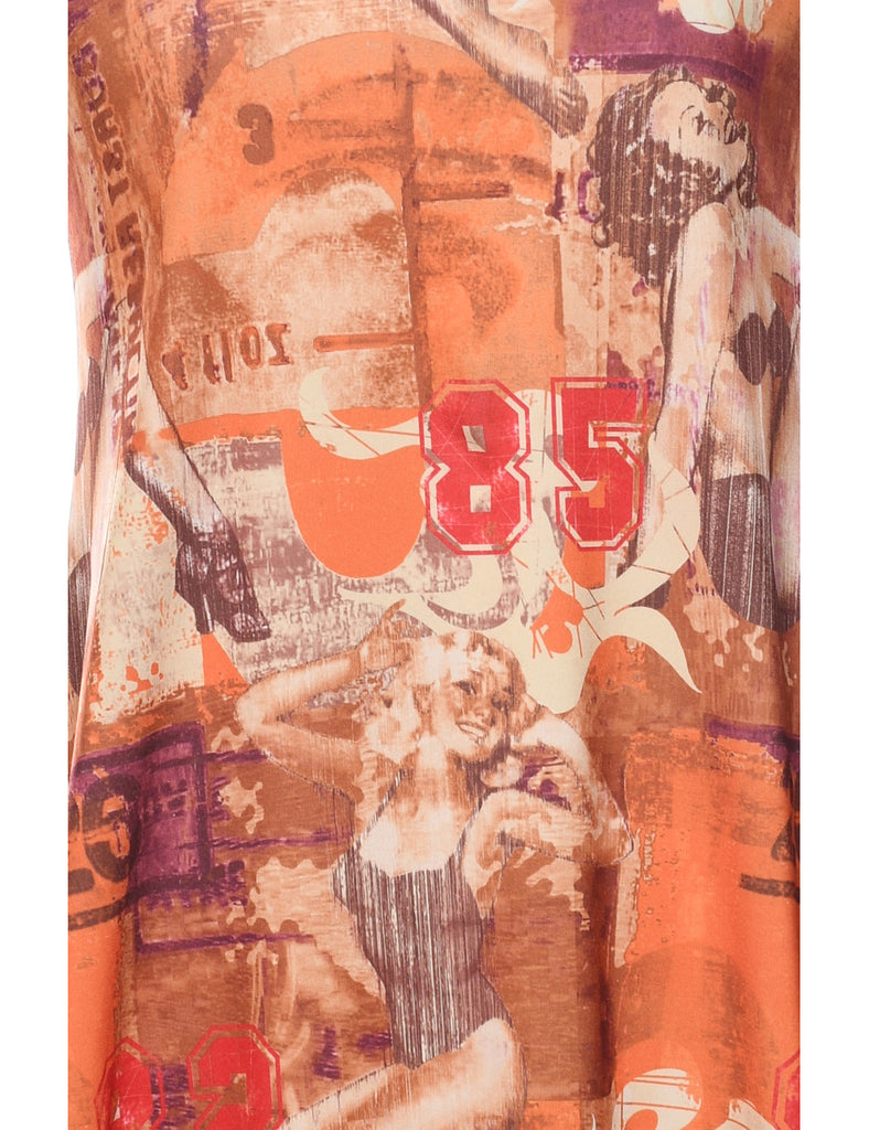 Burnt Orange Dress - S