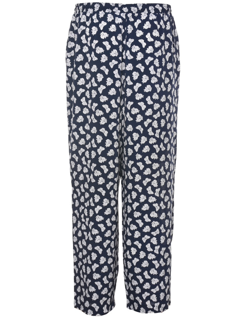 Butterfly Print Trousers - W38 L27