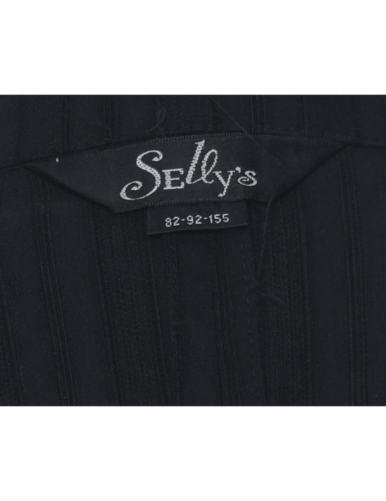 Button Front Black Jacket - XS