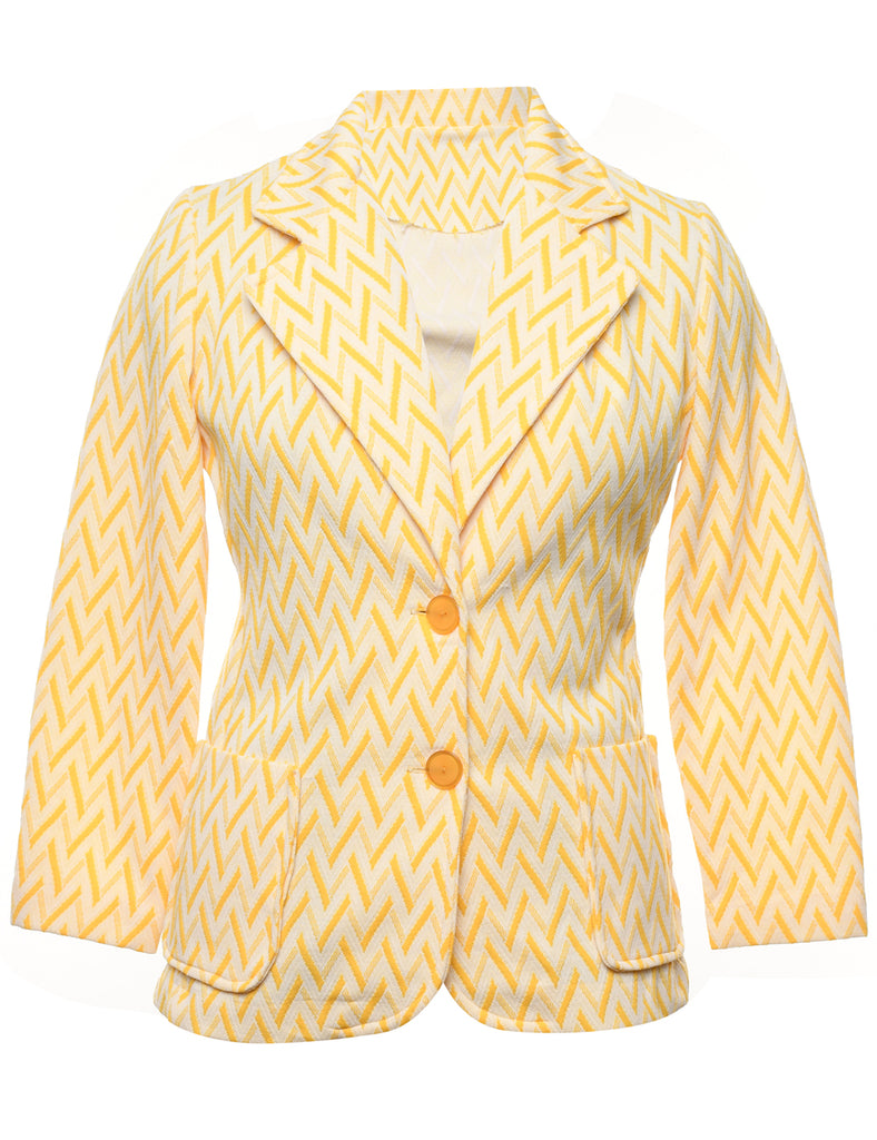 Button Front Blazer - M