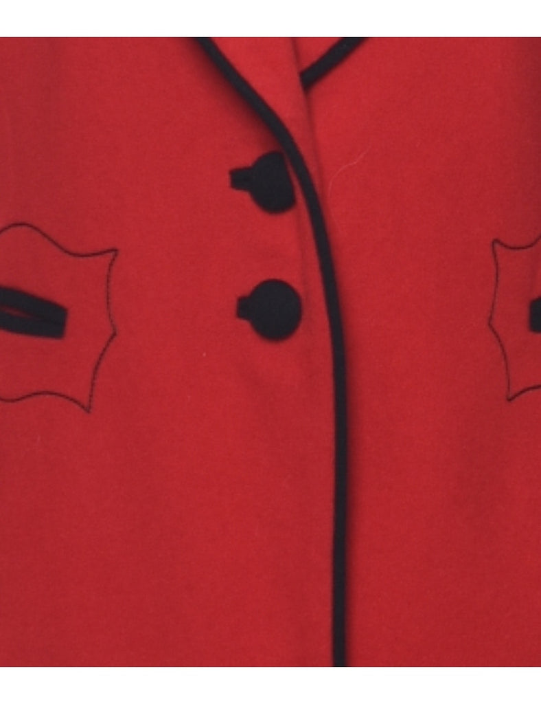 Button Front Blazer - M