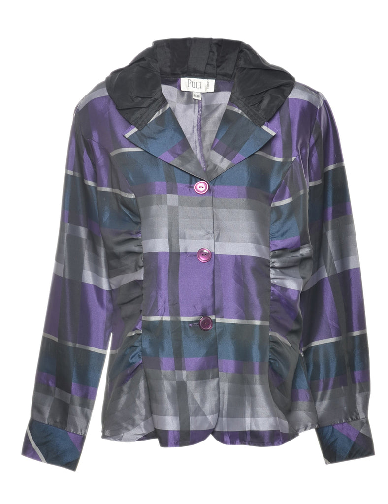 Button Front Blouse - L