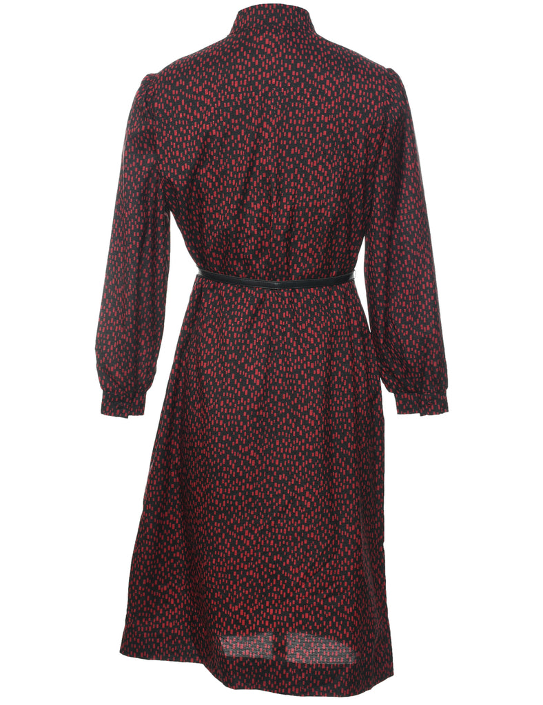 Button Front Blouson Dress - M