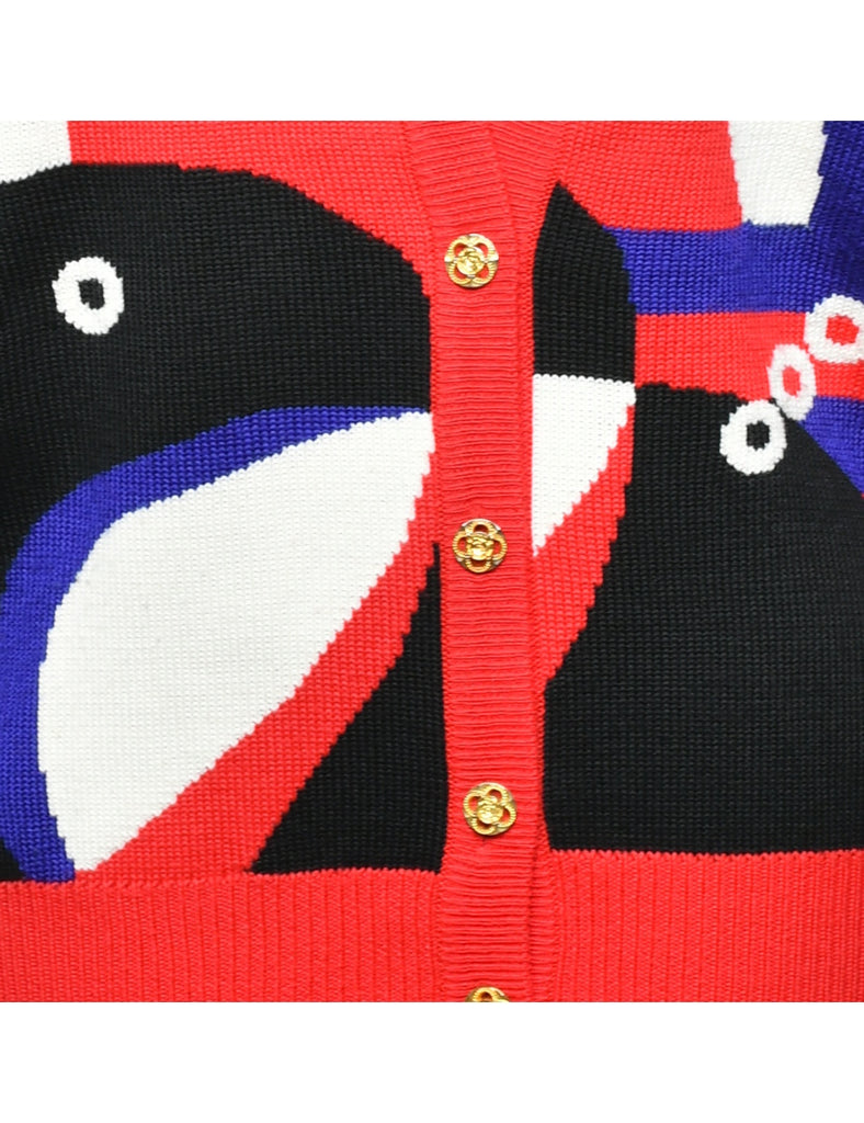 Button Front Cardigan - L
