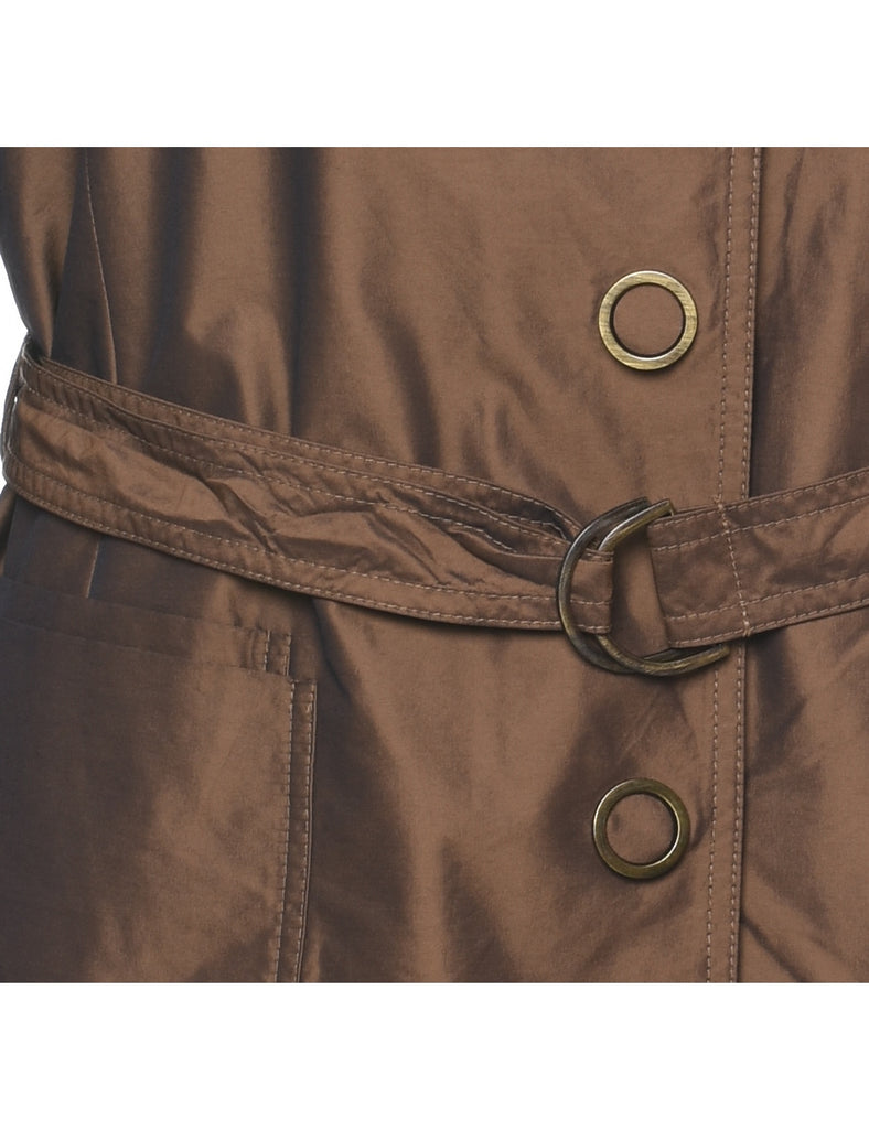 Button Front Copper Jacket - L
