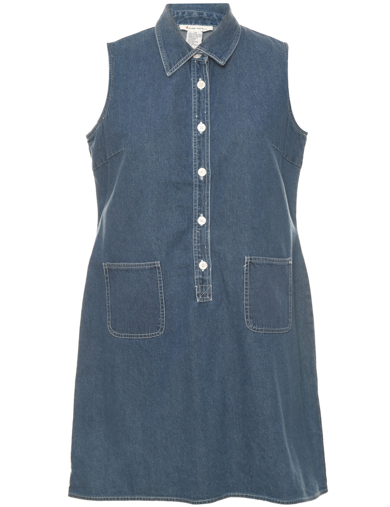 Button Front Denim Dress - XL