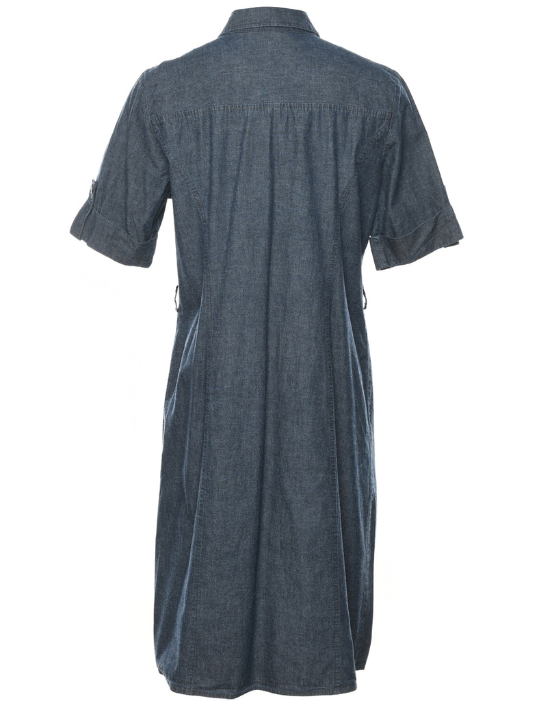 Button Front Denim Dress - M