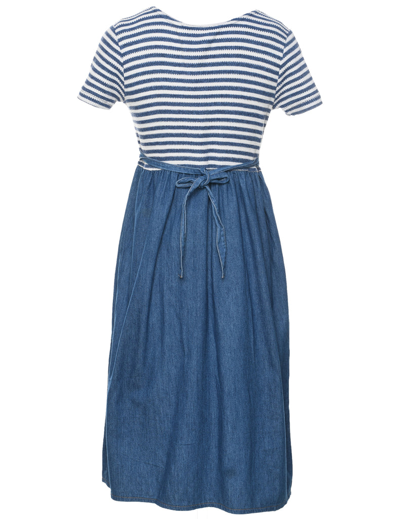 Button Front Denim Dress - M