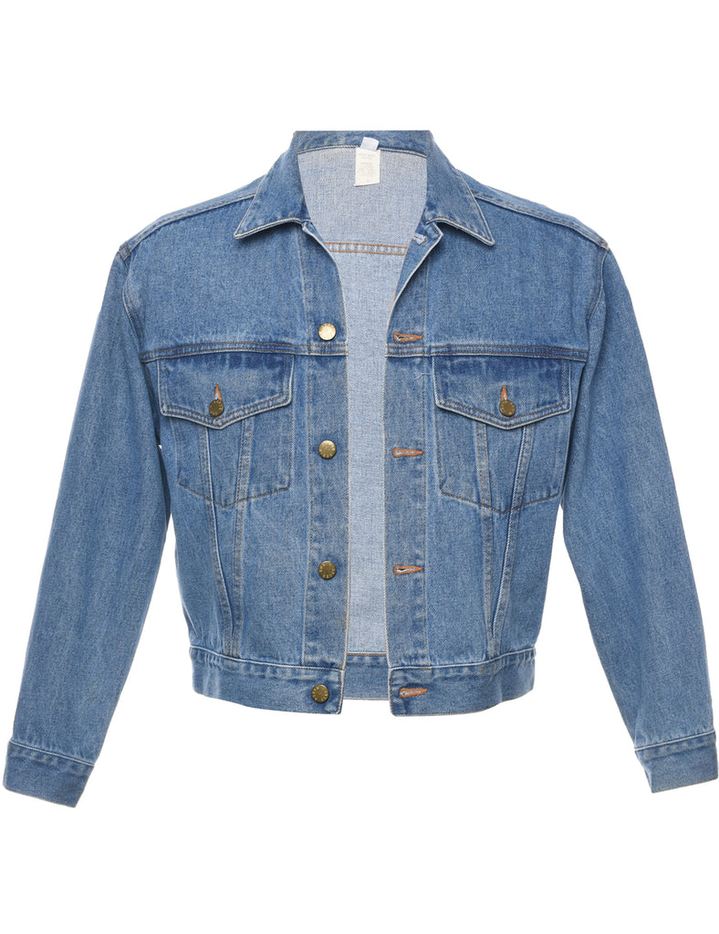 Button Front Denim Jacket - M