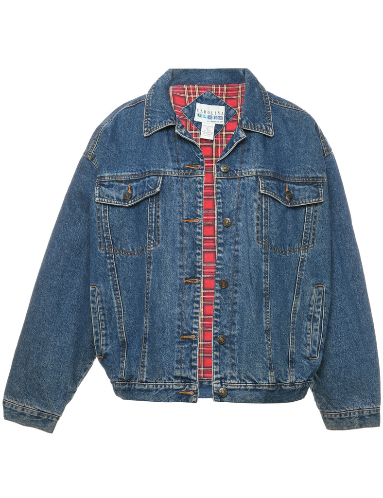 Button Front Denim Jacket - L
