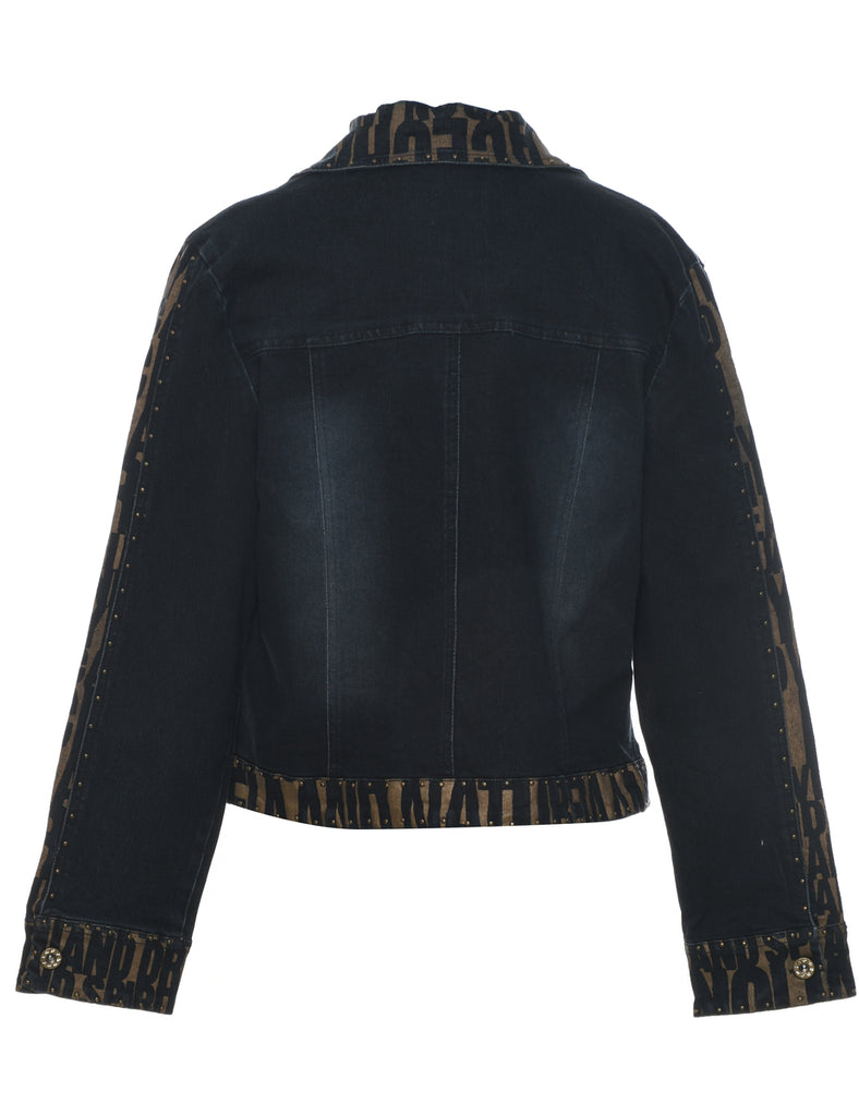 Button Front Denim Jacket - M