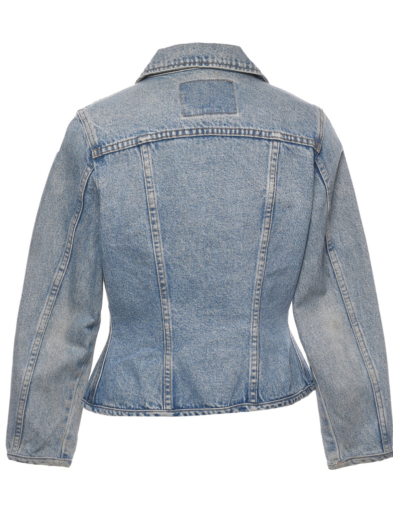 Button Front Denim Jacket - XS