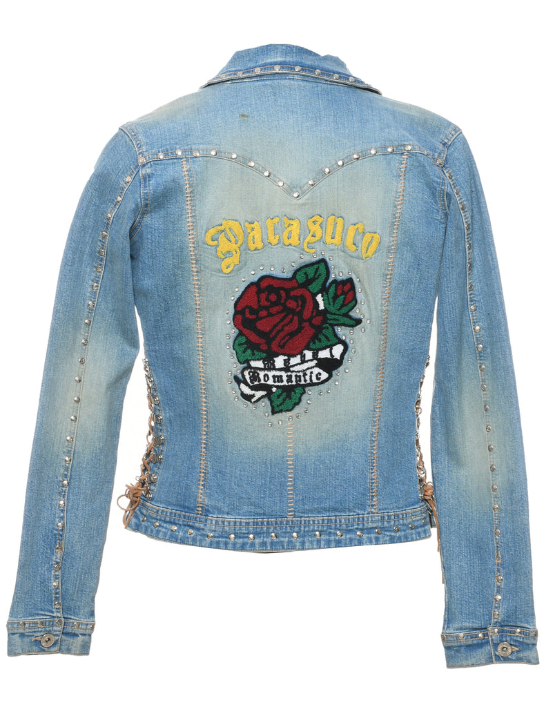 Button Front Denim Jacket - S
