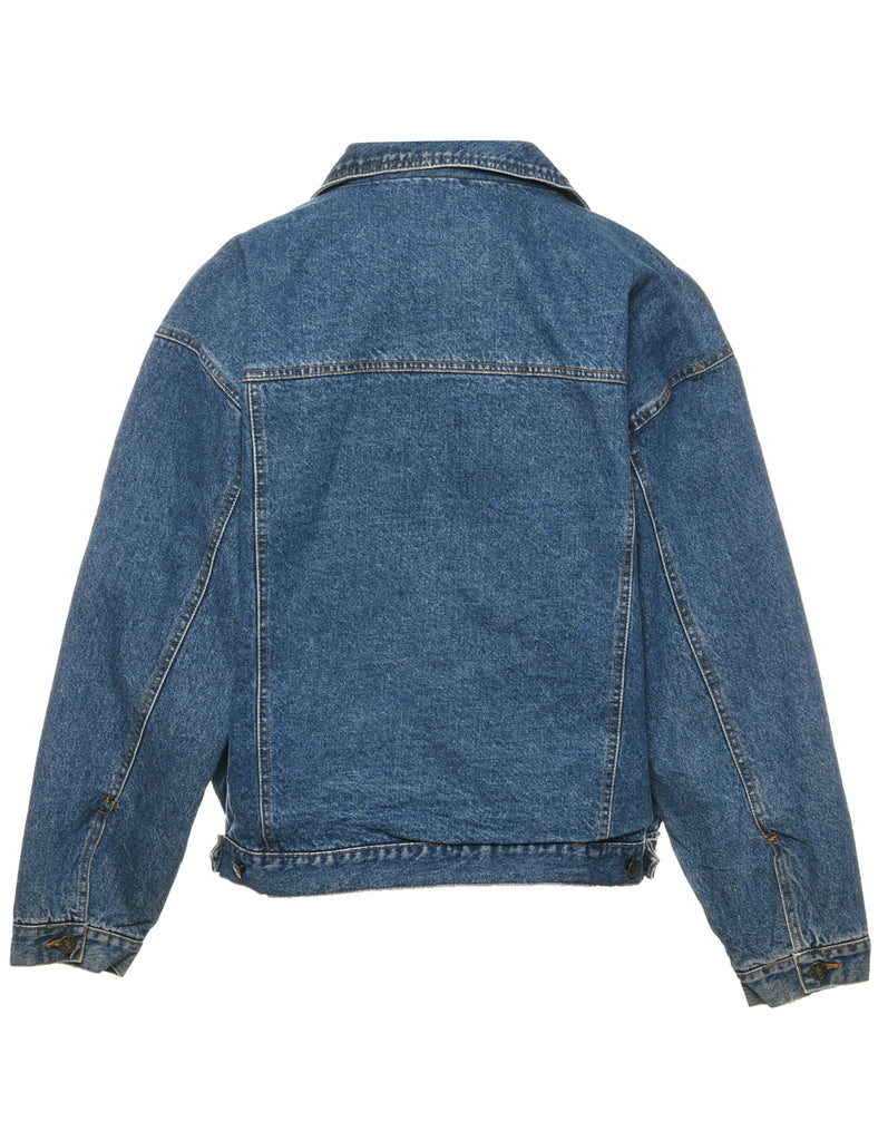 Button Front Denim Jacket - L