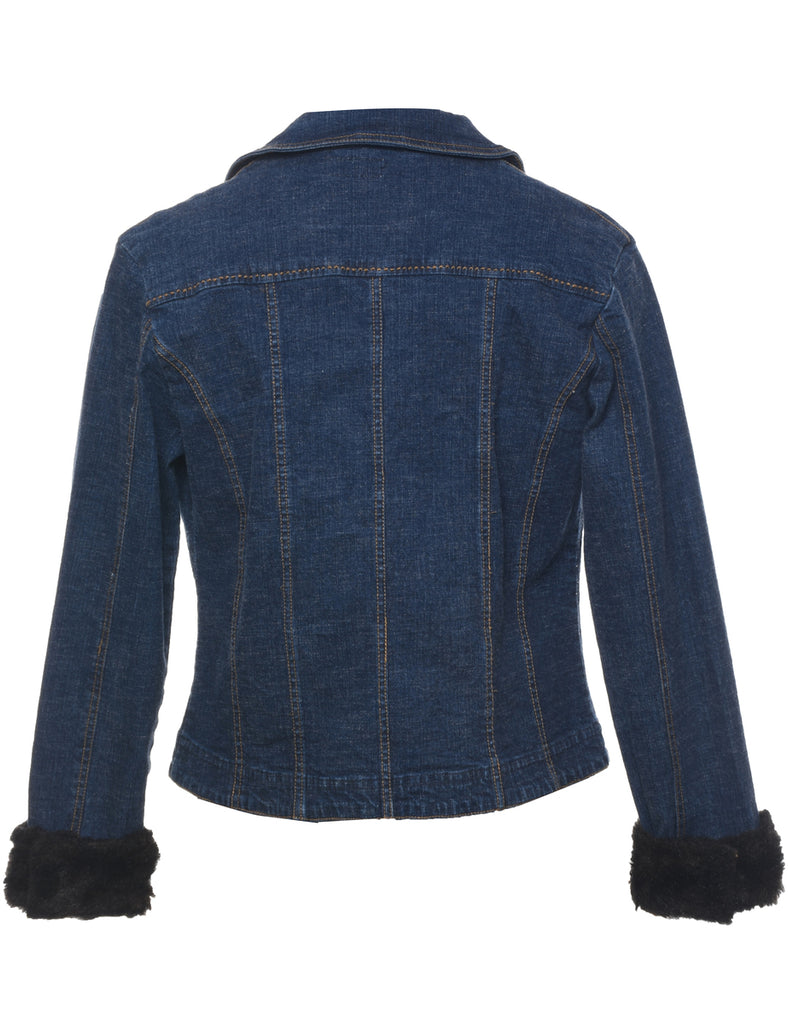 Button Front Denim Jacket - S