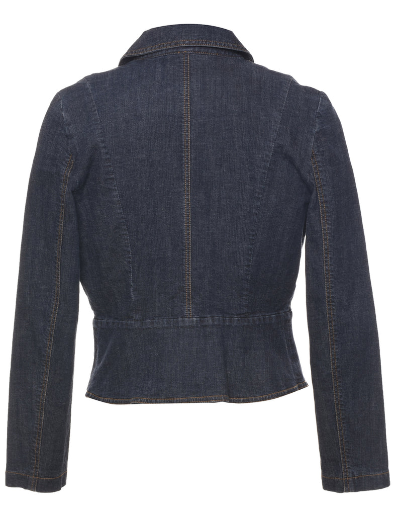 Button Front Denim Jacket - S