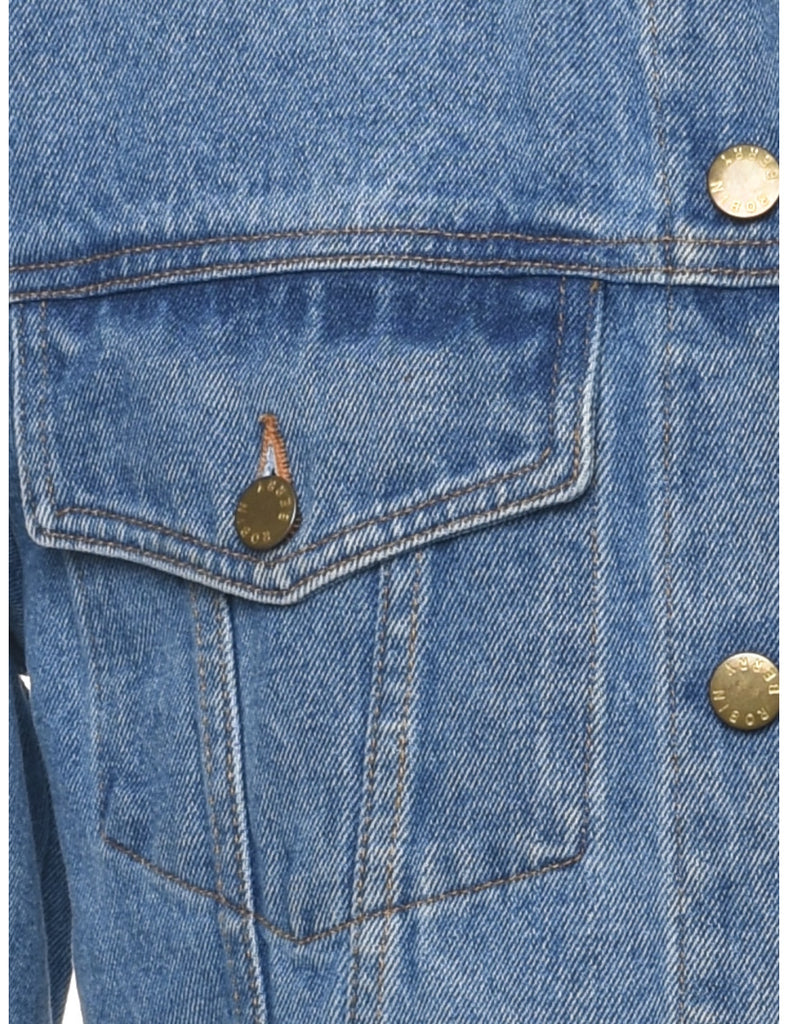 Button Front Denim Jacket - M