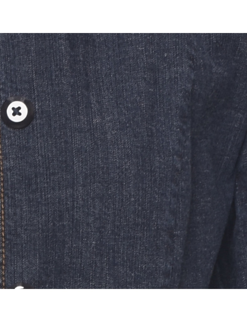 Button Front Denim Jacket - S