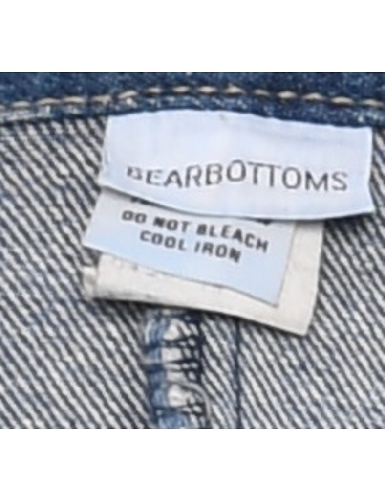 Button Front Denim Jacket - L