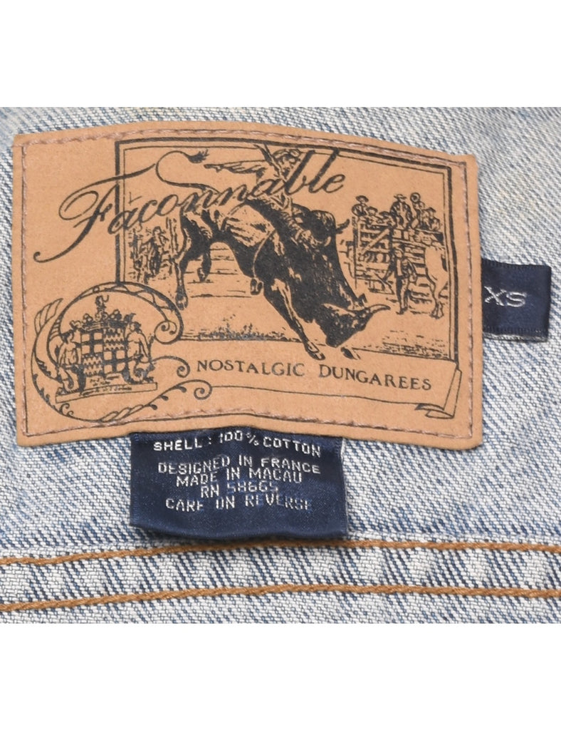 Button Front Denim Jacket - XS
