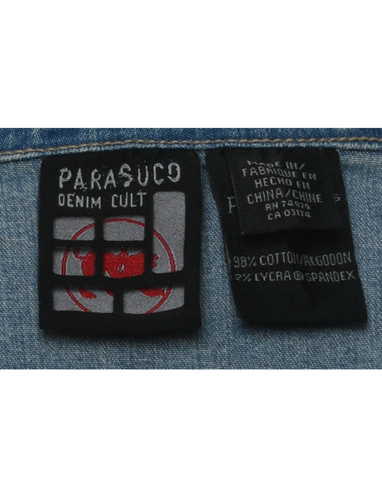 Button Front Denim Jacket - S