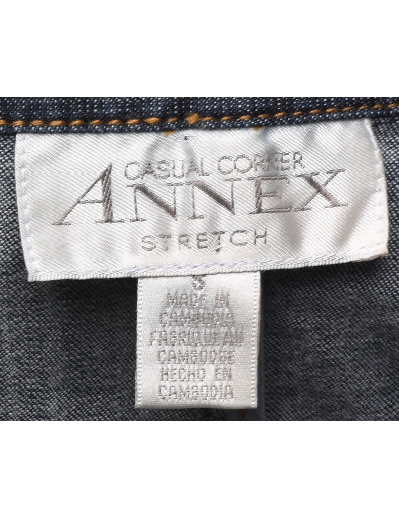 Button Front Denim Jacket - S