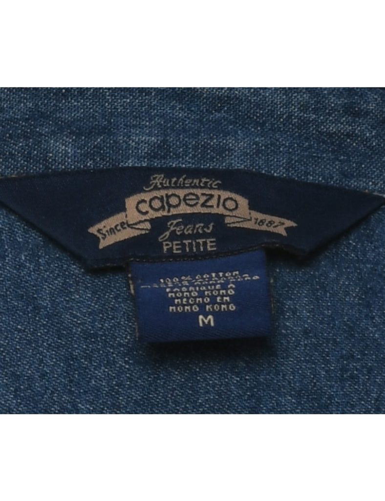 Button Front Denim Shirt - M